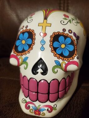 Day Of The Dead Dia De Los Muertos Skull Piggy Bank